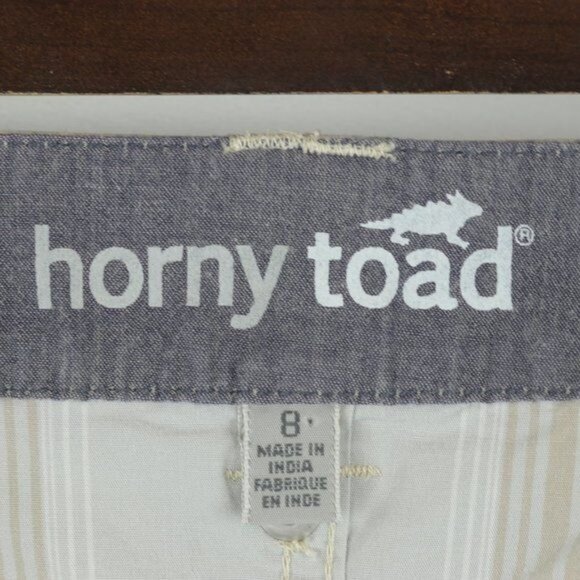 Horny Toad Women's Size 8 Tan Gray Plaid Organic Cotton Woven Mini Skirt - Picture 7 of 8